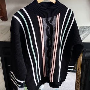 Vintage oversized black crewneck sweater